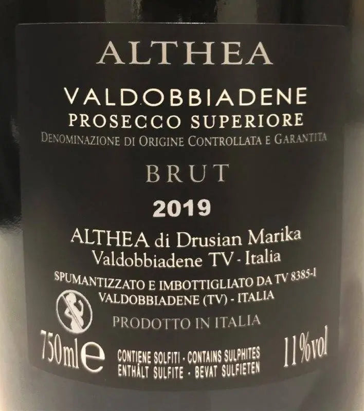 Zadní etiketa – Prosecco Valdobbiadene Superiore