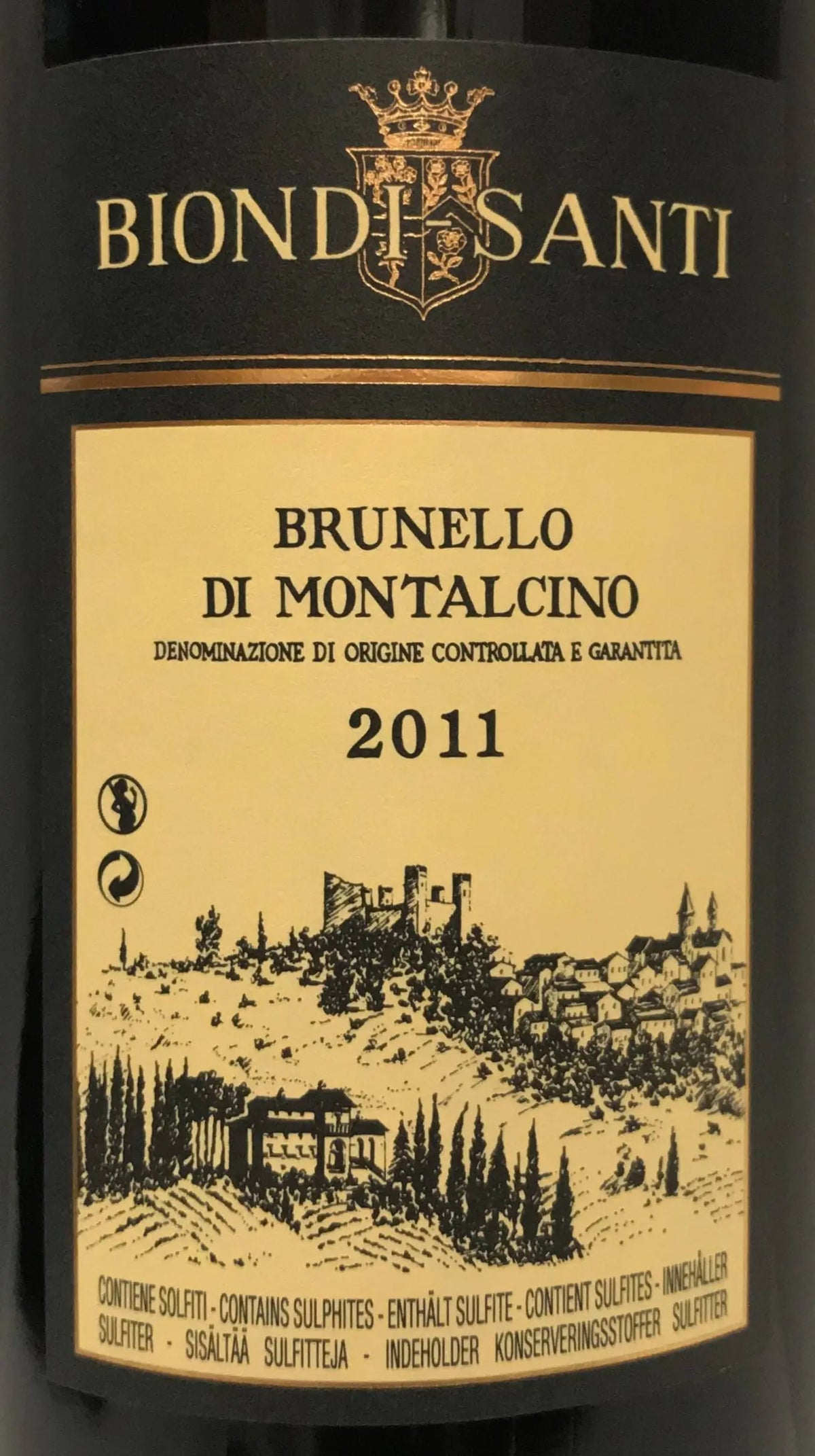 Zadní etiketa – Brunello di Montalcino