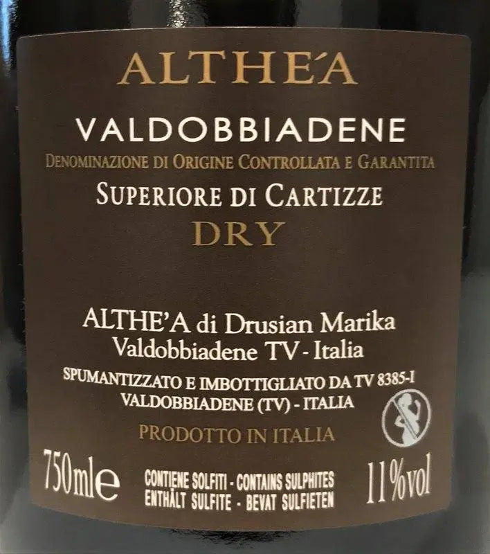 Zadní etiketa – Prosecco Valdobbiadene Superiore Cartizze