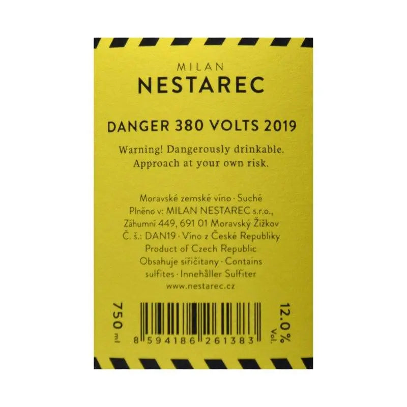 Zadní etiketa – Danger 380 Volts