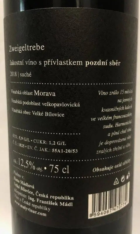 Zadní etiketa – Zweigeltrebe