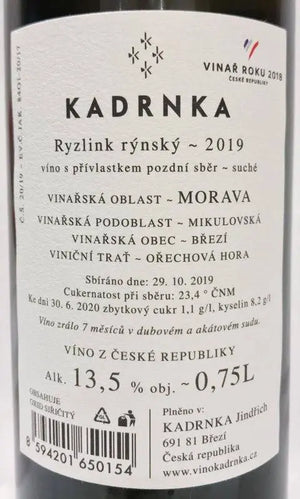 Zadní etiketa