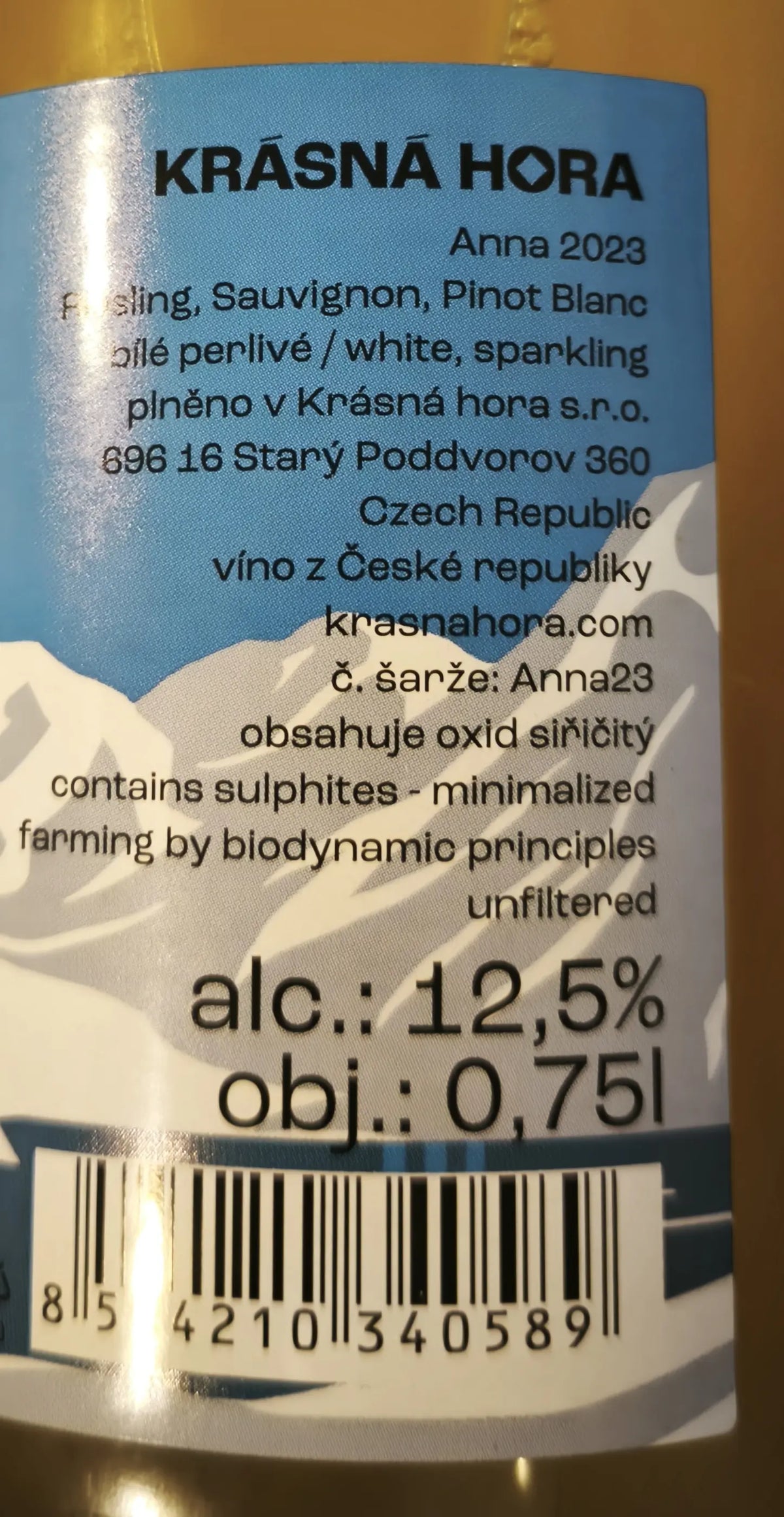 Zadní etiketa – Anna