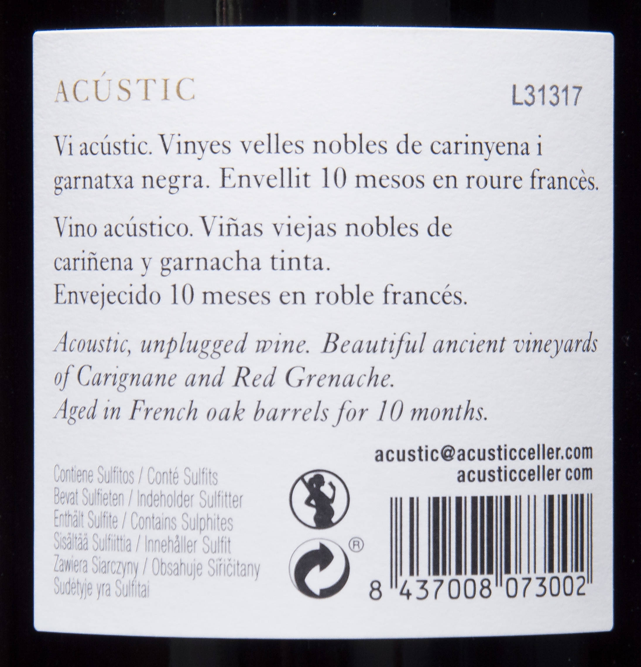 Etiketa Acústic Montsant