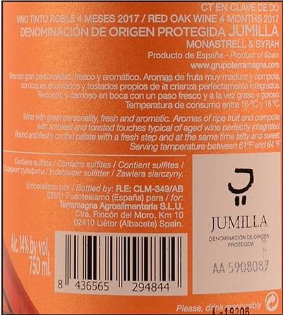Etiketa Roble Jumilla