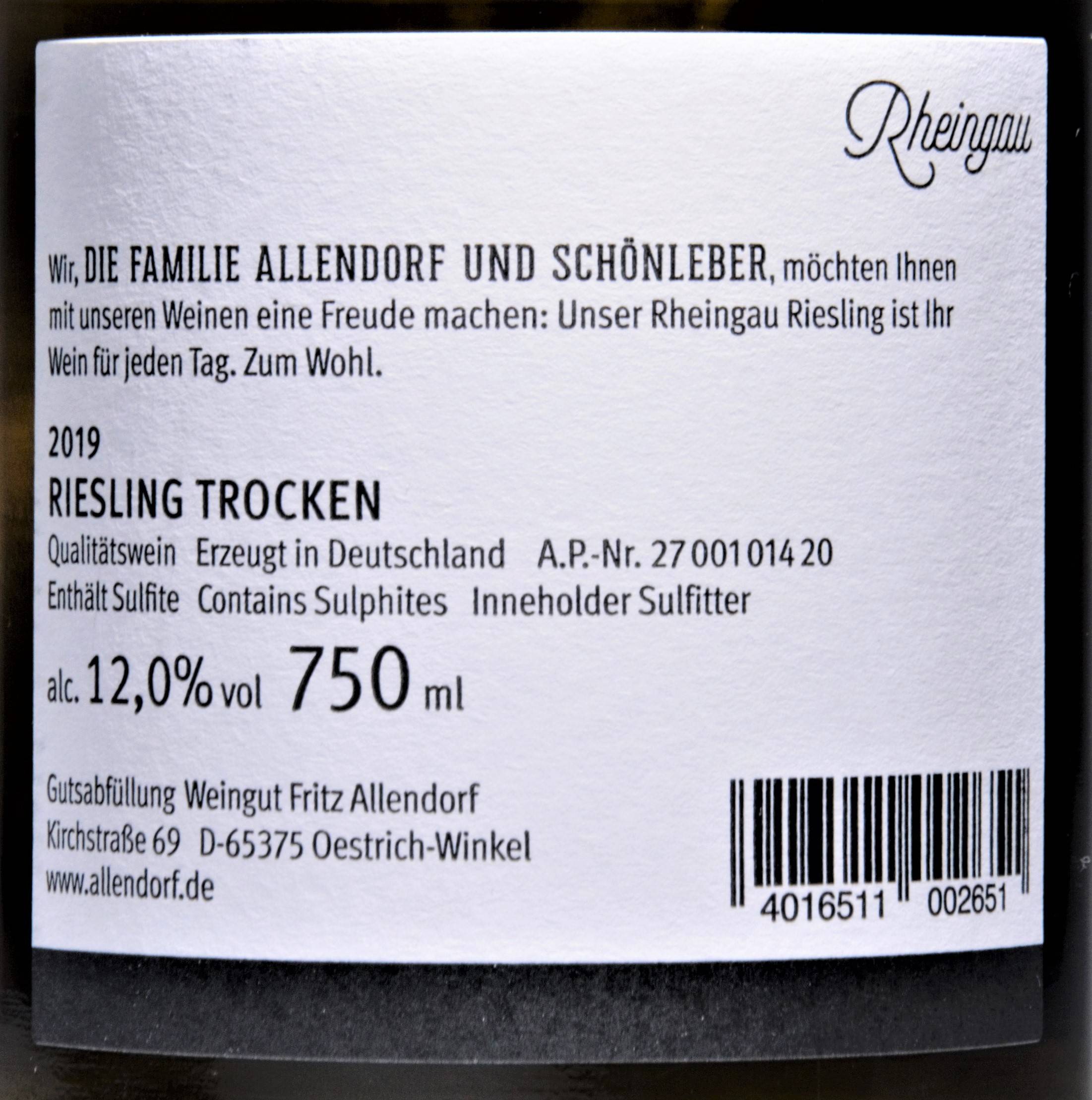 Etiketa Save water drink Riesling