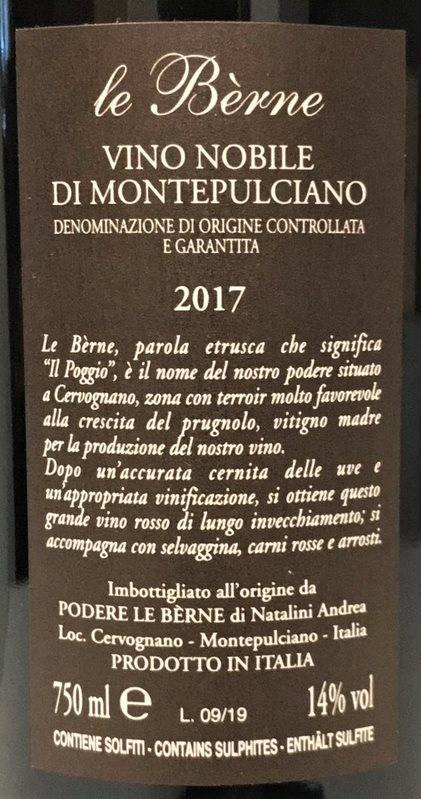 Etiketa Vino Nobile di Montepulciano