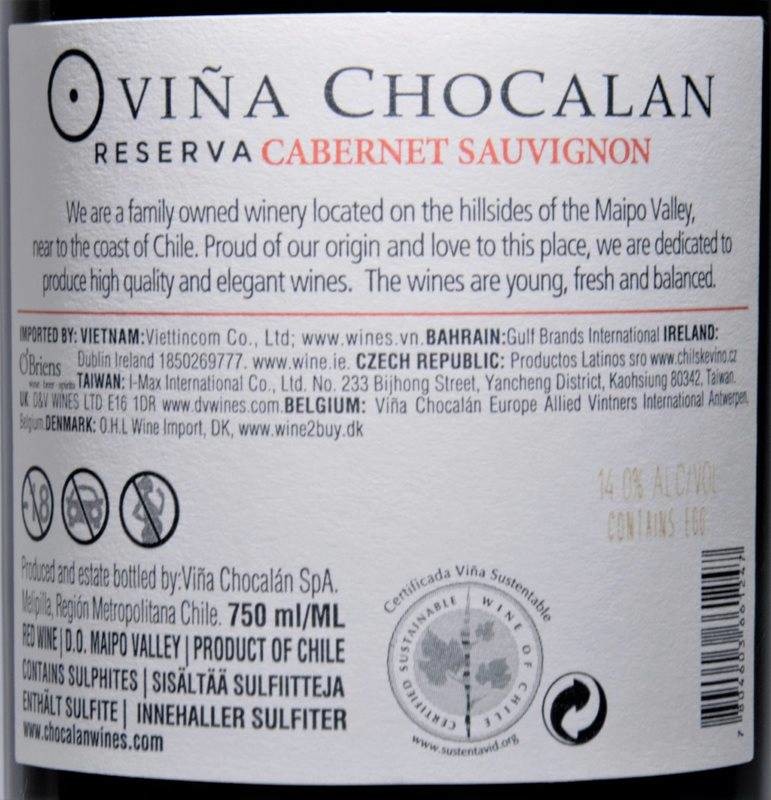 Etiketa Cabernet Sauvignon New Reserva