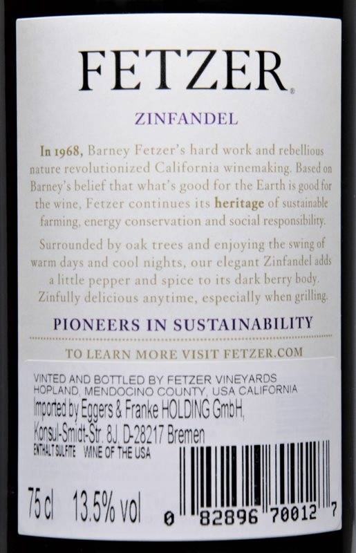 Etiketa Zinfandel \