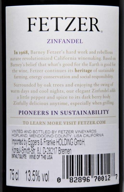 Etiketa Zinfandel \