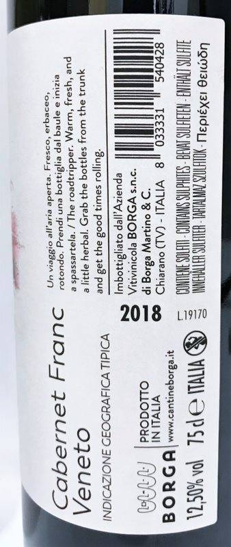 Etiketa Cabernet Franc 