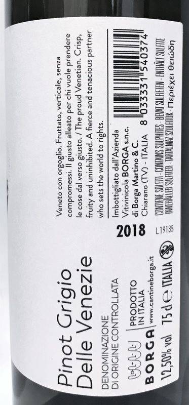 Etiketa Pinot grigio 