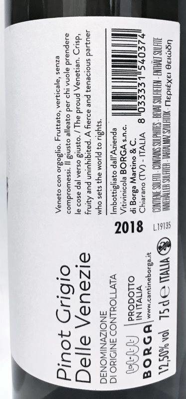 Etiketa Pinot grigio