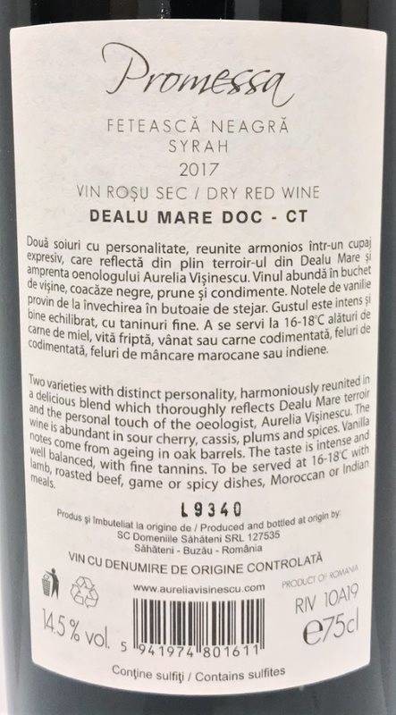 Etiketa Promessa Feteasca Neagra & Syrah