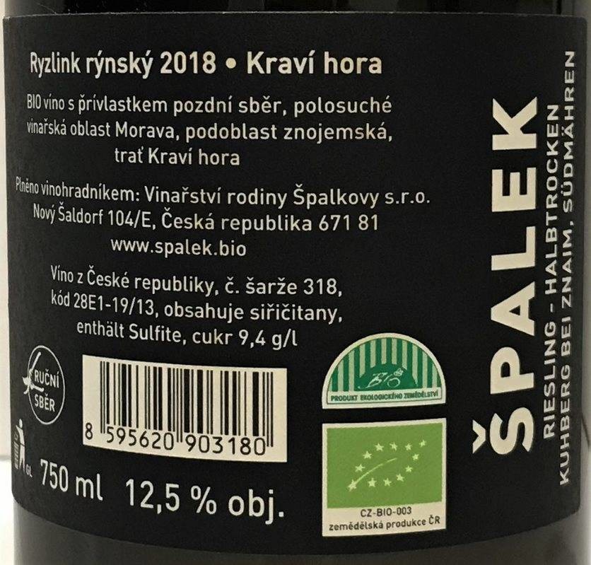 Etiketa Ryzlink rýnský