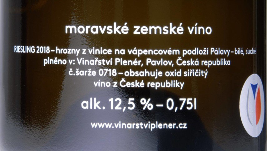 Etiketa Riesling 2022 feat. 2023