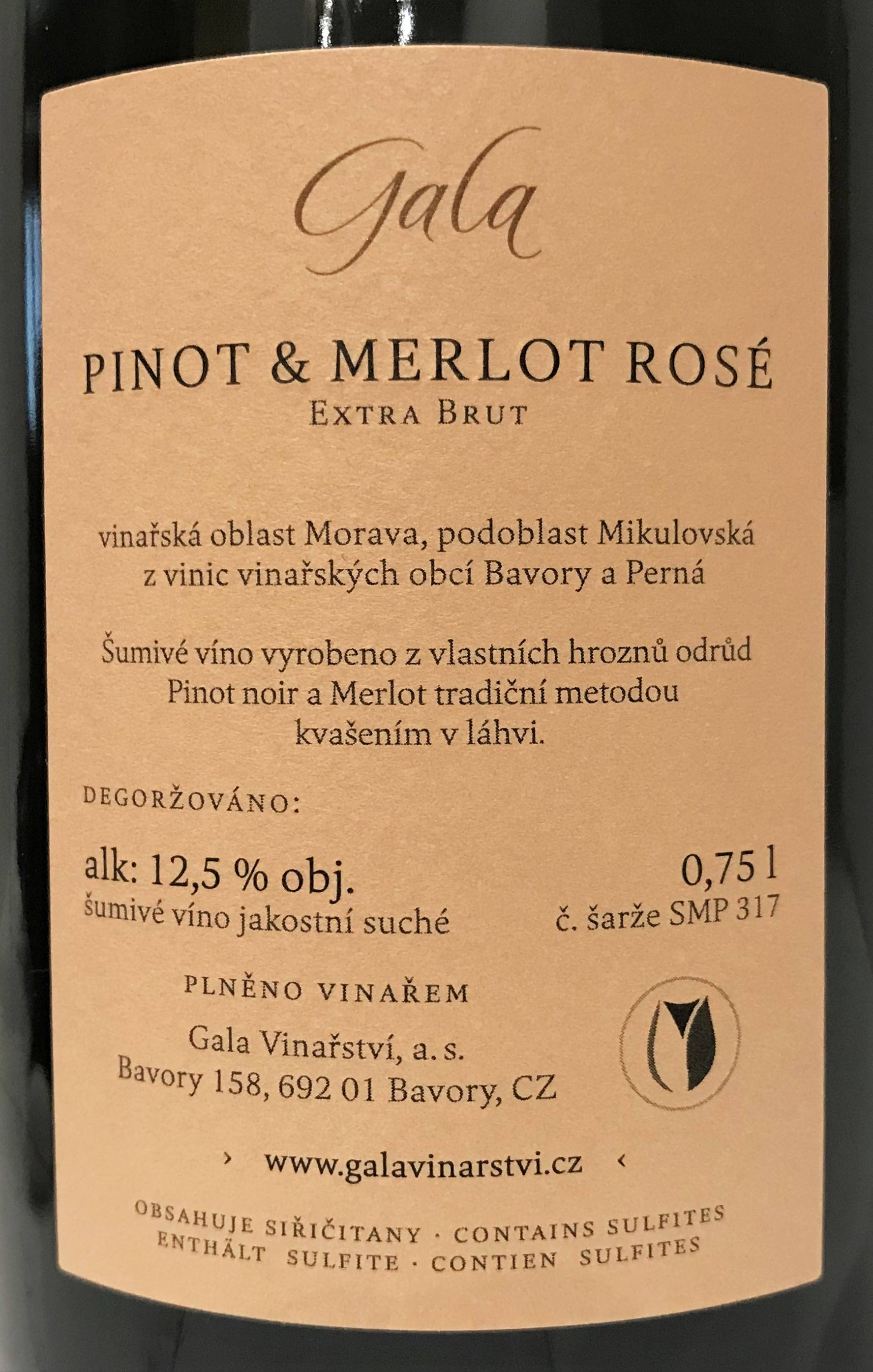 Etiketa Sekt Pinot & Pinot rosé