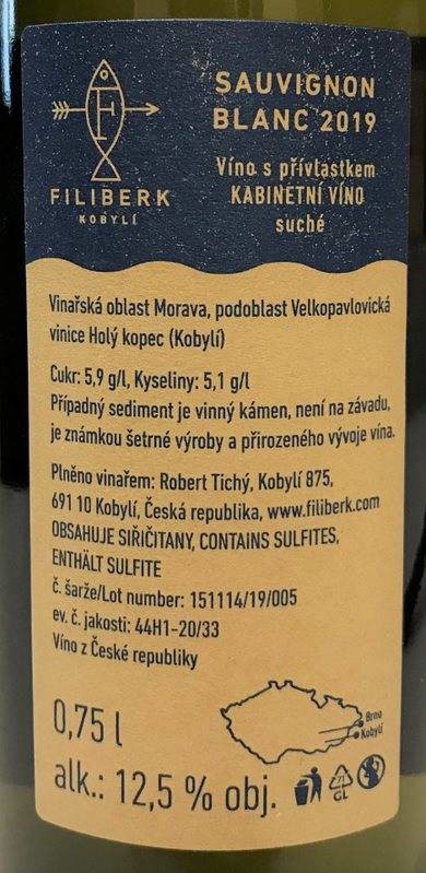 Etiketa Sauvignon blanc