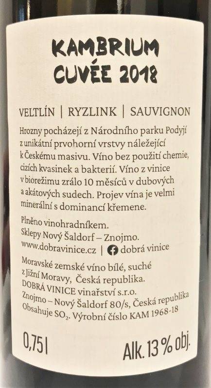 Etiketa Cuvée Kambrium