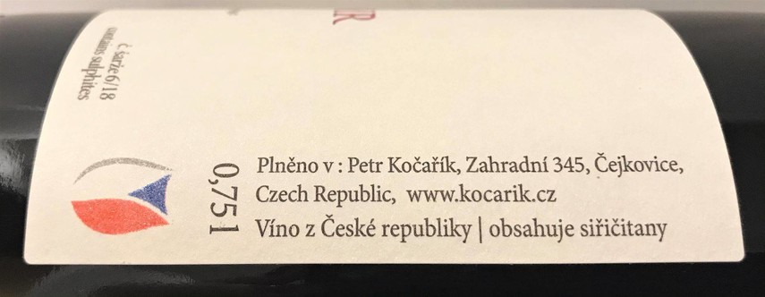 Etiketa Pinot noir Novosady