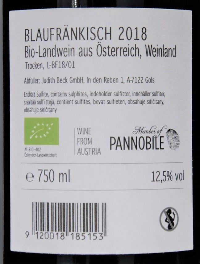 Etiketa Blaufränkisch