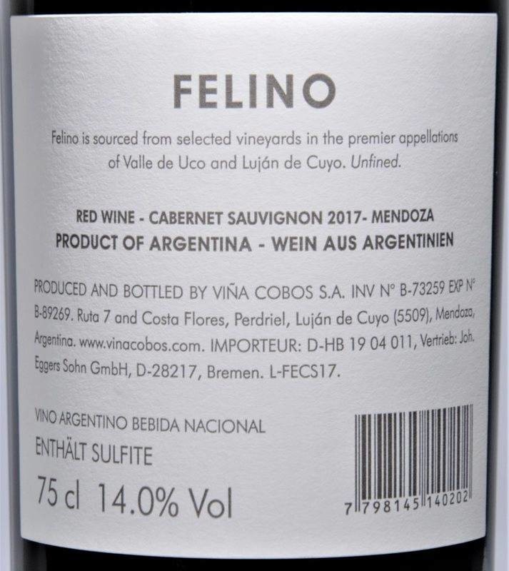Etiketa Cabernet Sauvignon, Felino