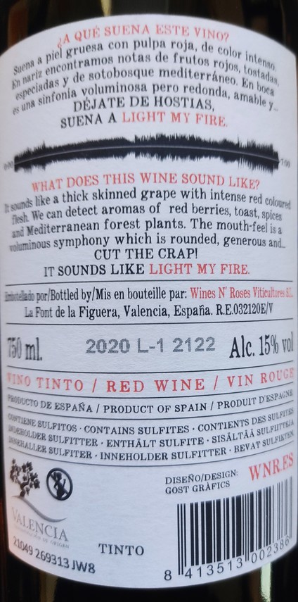 Etiketa LIGHT MY FIRE