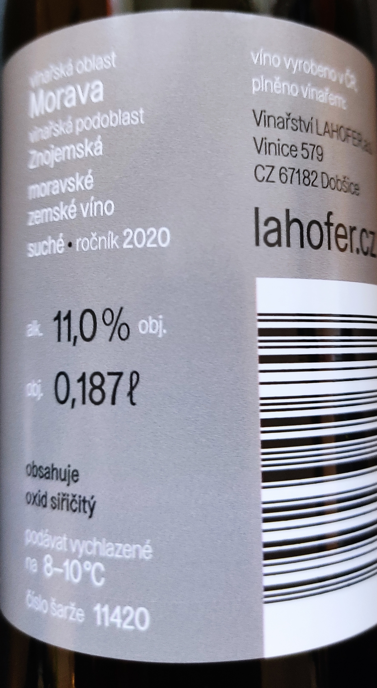 Etiketa Veltlínské zelené