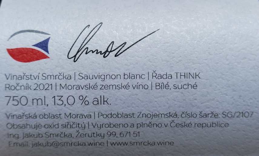 Etiketa Sauvignon blanc \