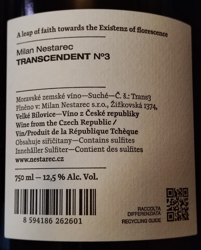 Etiketa TRANSCENDENT