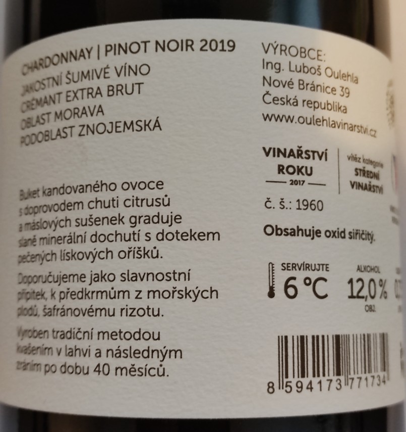 Etiketa Sekt Crémant