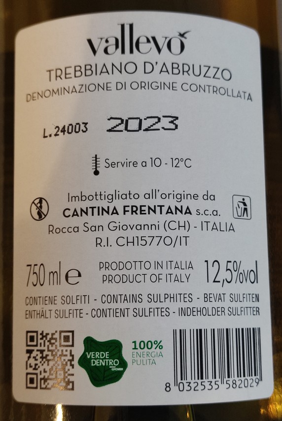 Etiketa Trebbiano d\'Abruzzo 
