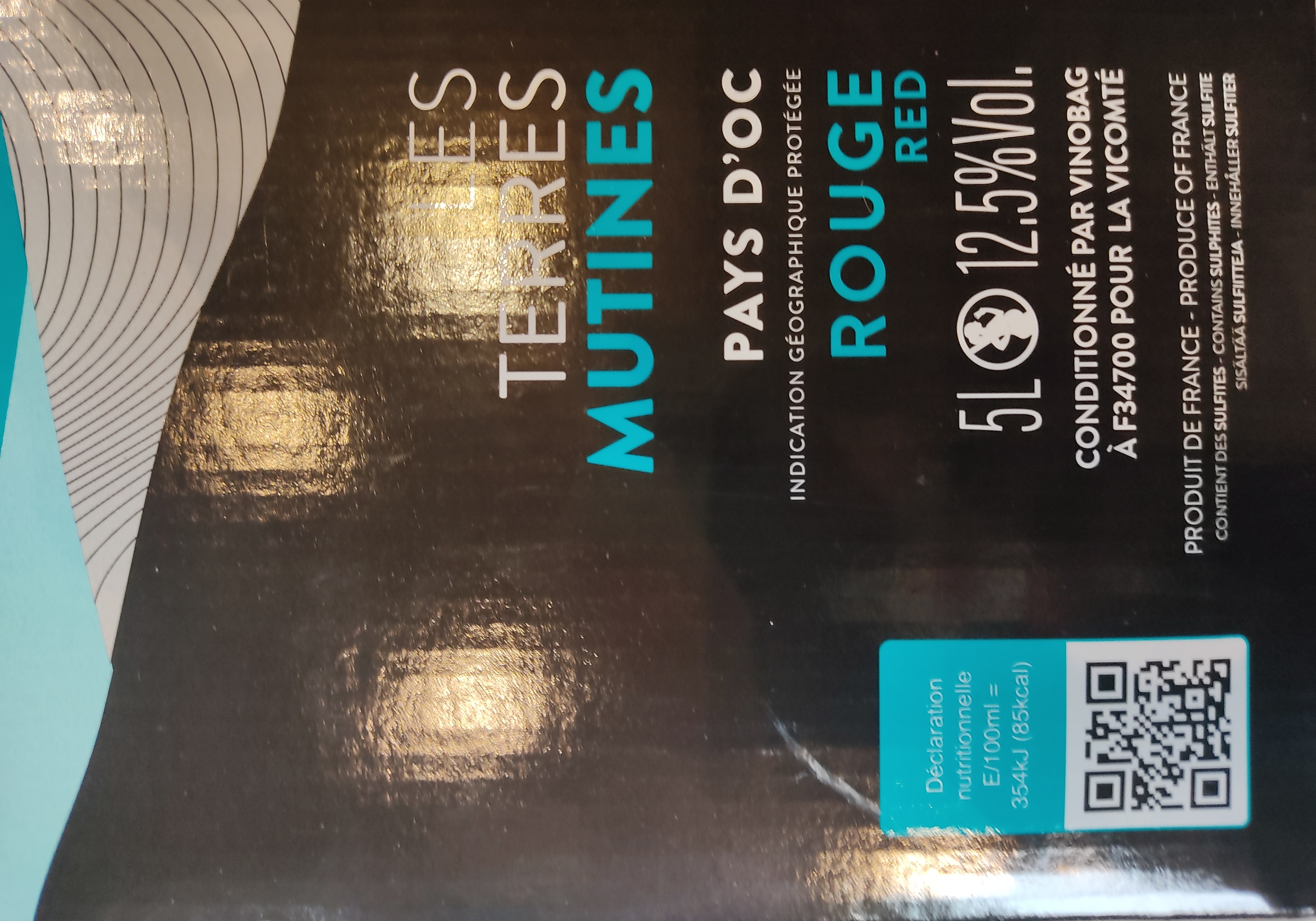 Etiketa Les Terres Mutines rouge-bag in box