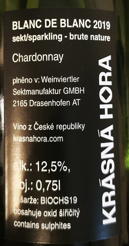 Etiketa Sekt Blanc de blanc