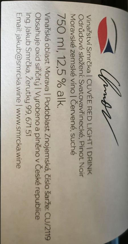 Etiketa Cuvée Red Light \