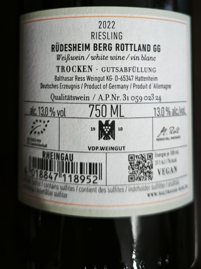 Etiketa Riesling \