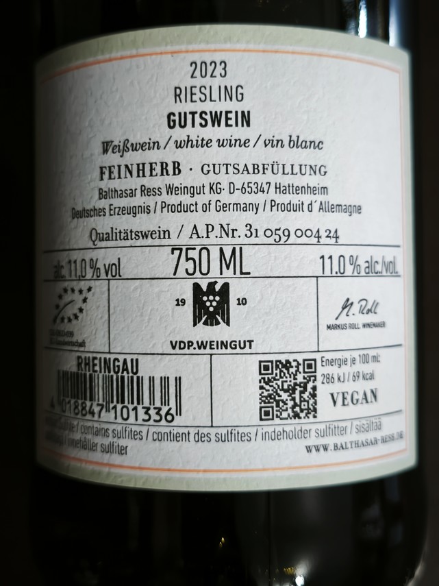 Etiketa Riesling \
