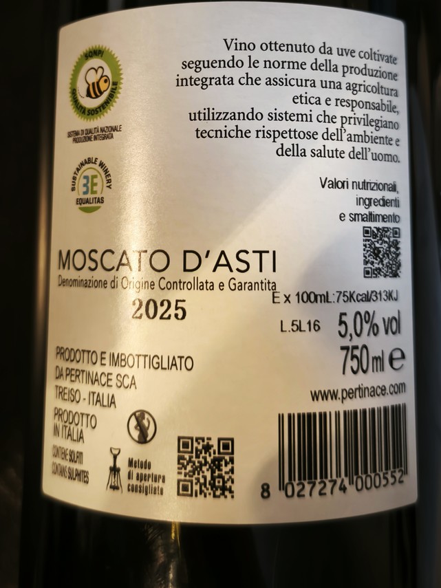 Etiketa Moscato d´Asti 