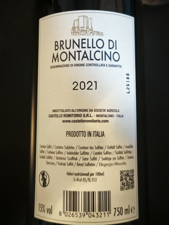 Etiketa Brunello di Montalcino