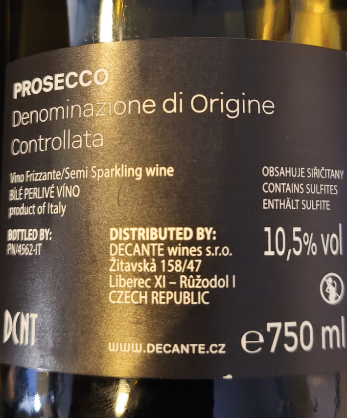 Etiketa Prosecco DCNT