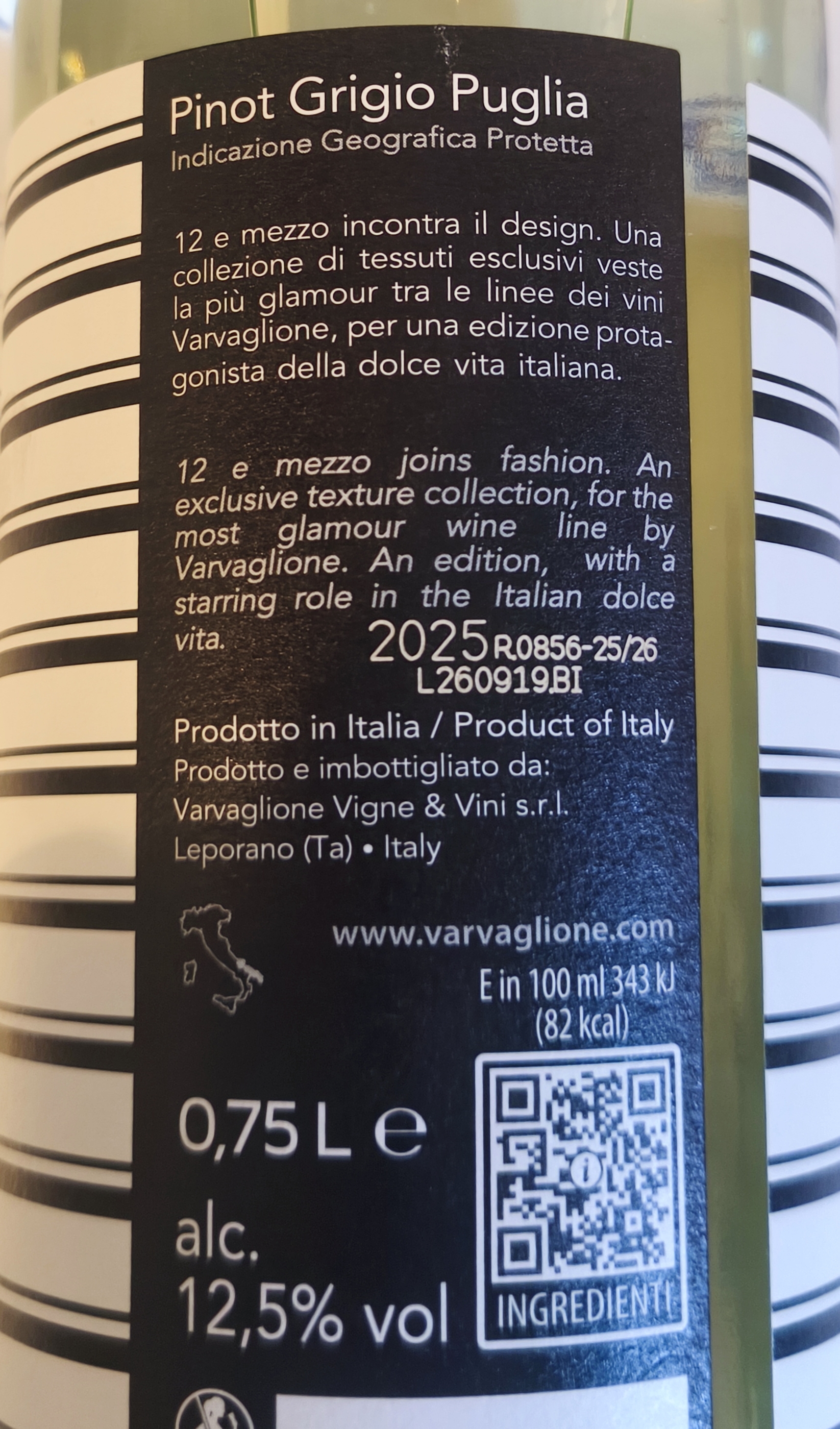 Etiketa Pinot grigio Puglia 